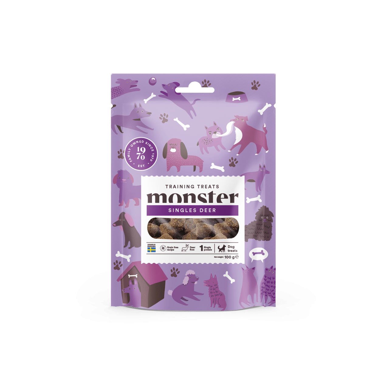 Monster Dog Training Treats Singles Deer, peura