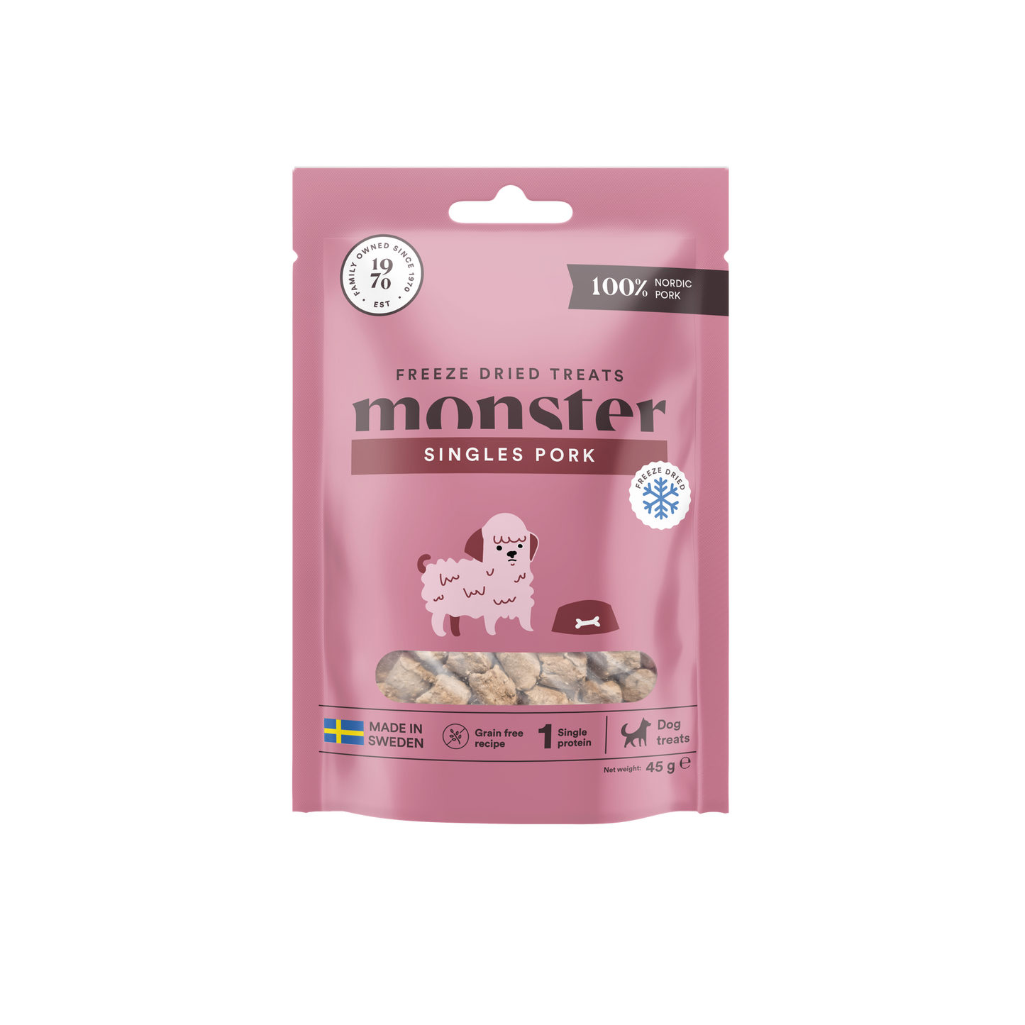Monster Freezies pakastekuivattu possu