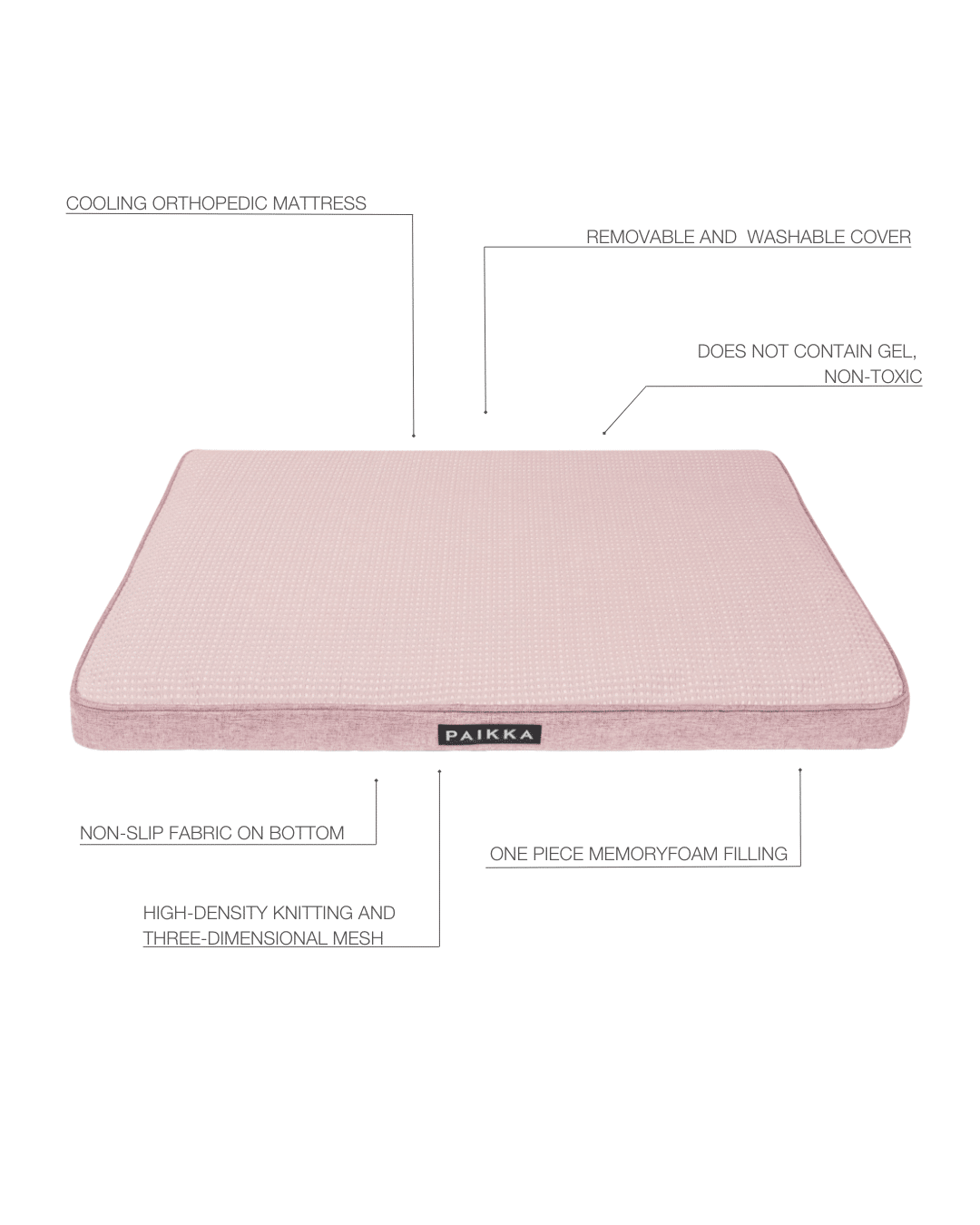 PAIKKA Cooling Orthopedic Mattress Pink