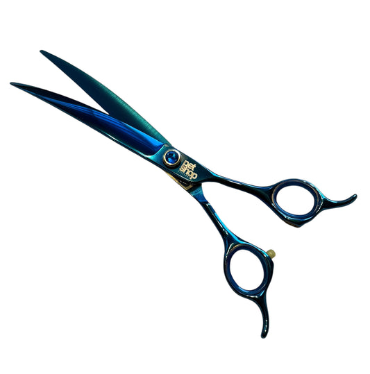 PetShop kaarevat trimmaussakset 7,5" Blue