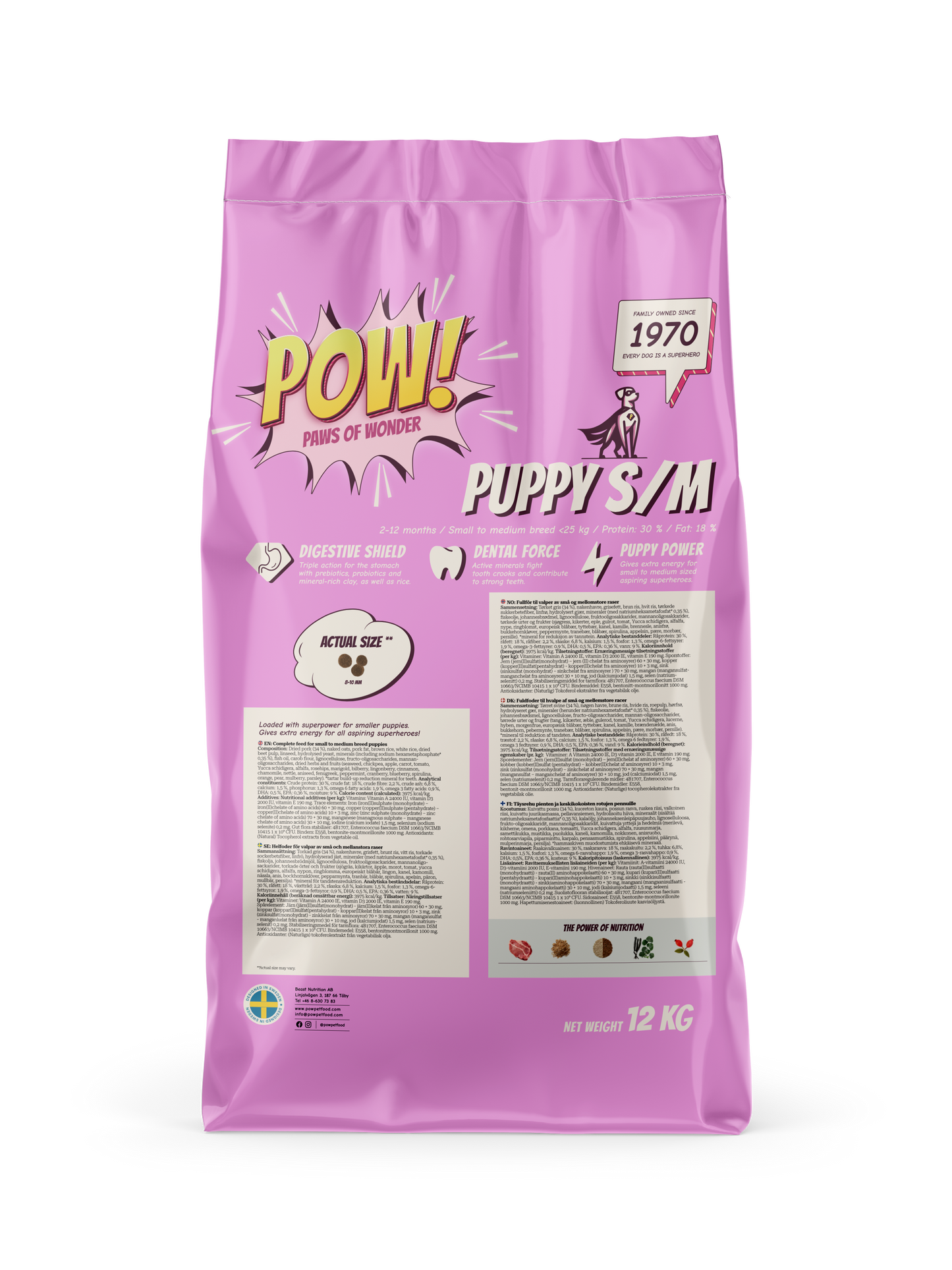 POW! Dog Puppy Small / Medium Pork