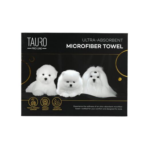 Tauro mikrokuitupyyhe 3 valkoista koiraa