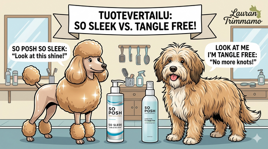 Tuotevertailu: So Posh So Sleek geeli vs. Tangle Free spray