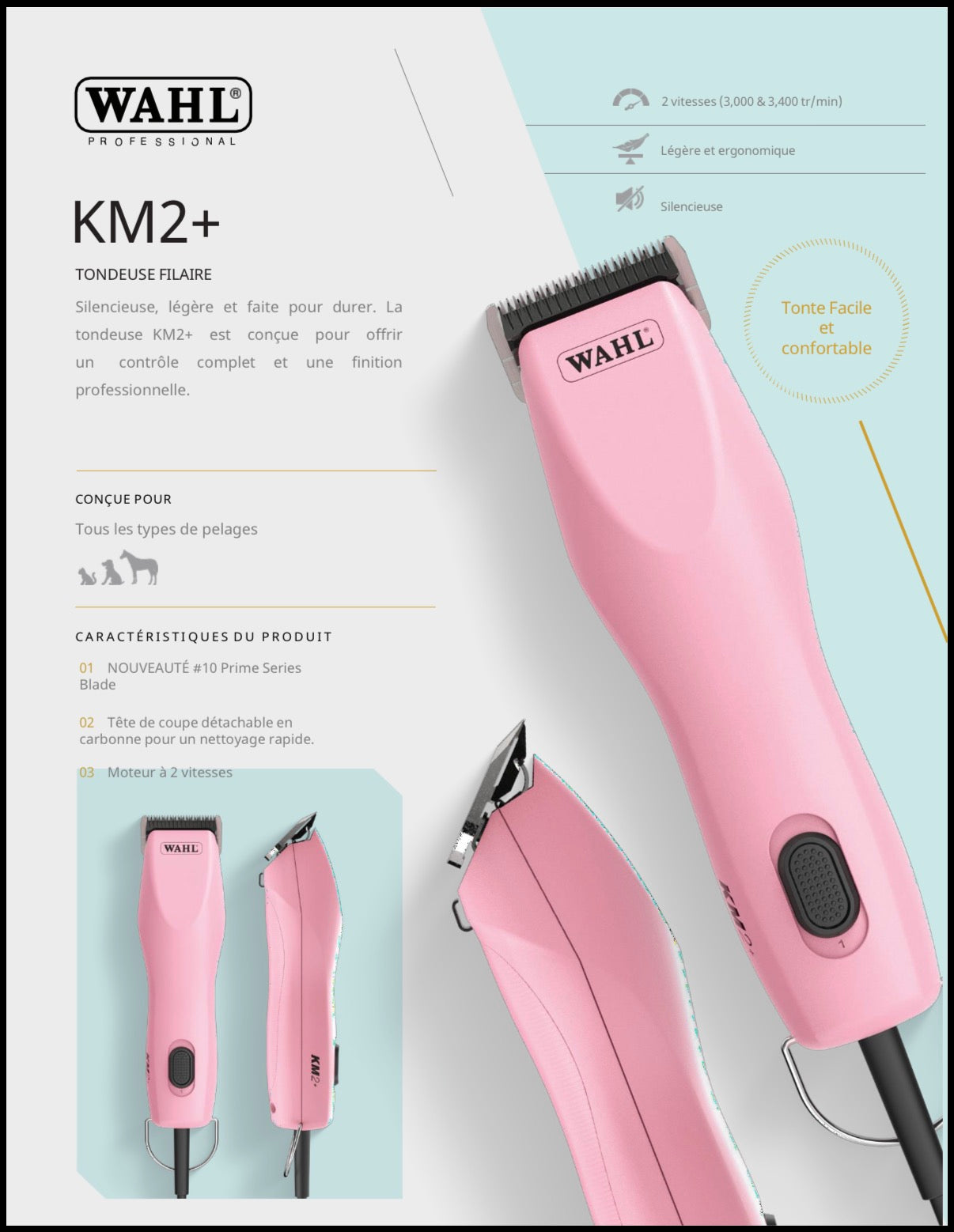 Wahl KM2+ kaksinopeuksinen trimmauskone