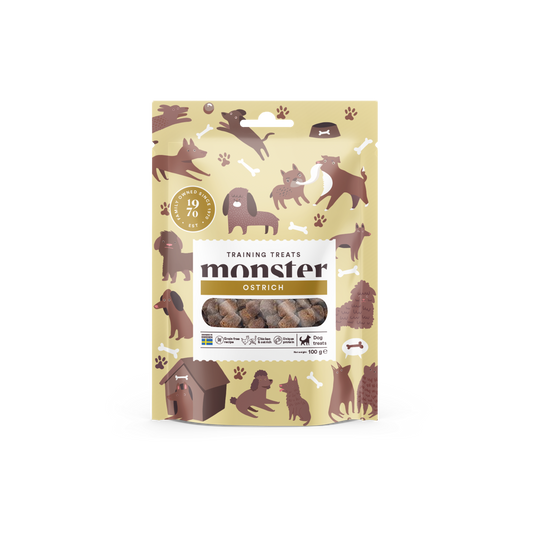 Monster Dog Training Treats Chicken & Ostrich, kana ja strutsi