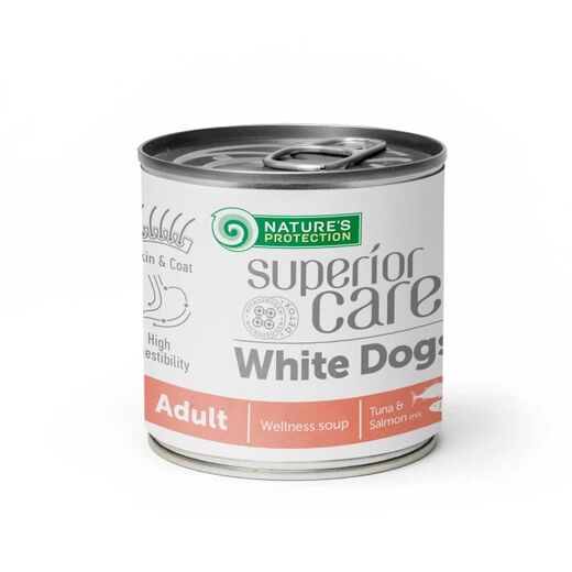 Natures Protection White Dog Lohi-tonnikala keitto 140ml