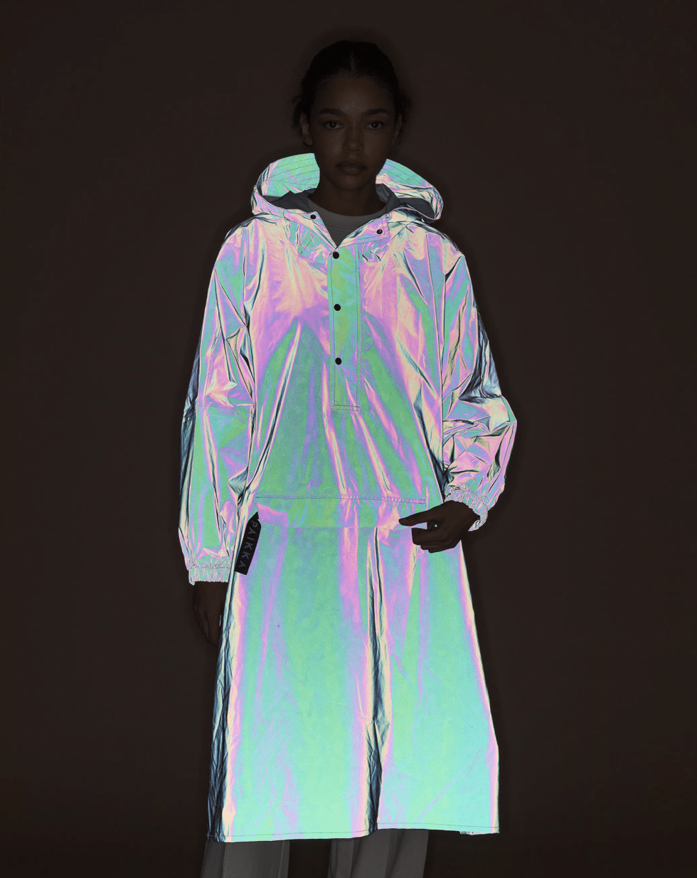 Paikka Human Rain Poncho Green Leo