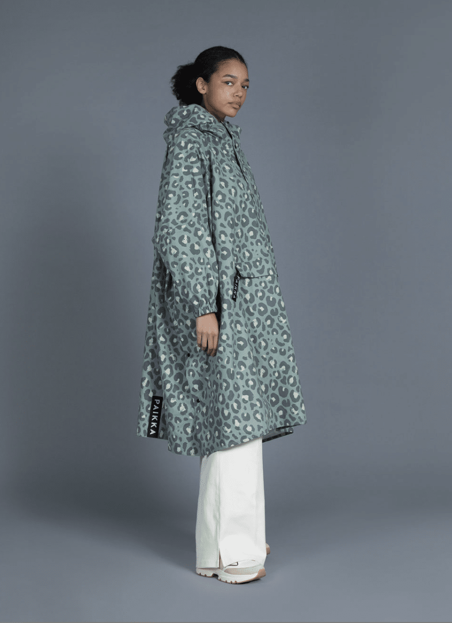 Paikka Human Rain Poncho Green Leo