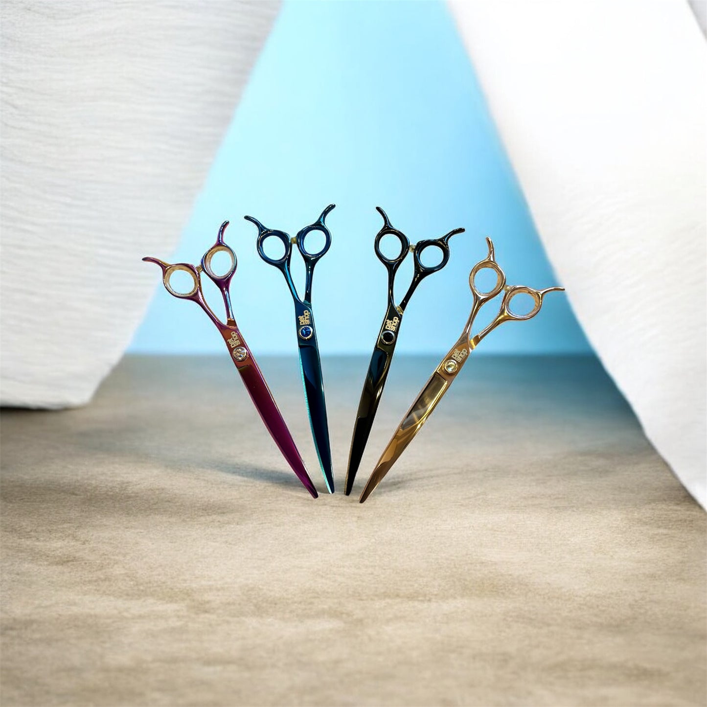 PetShop kaarevat trimmaussakset 7,5" Black